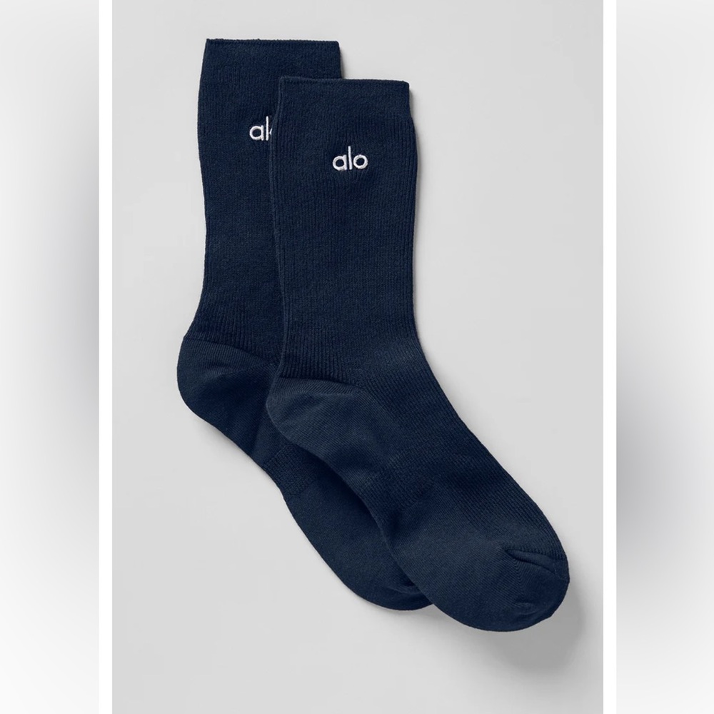 ALO Yoga Unisex Half-Crew Understated Sock Navy